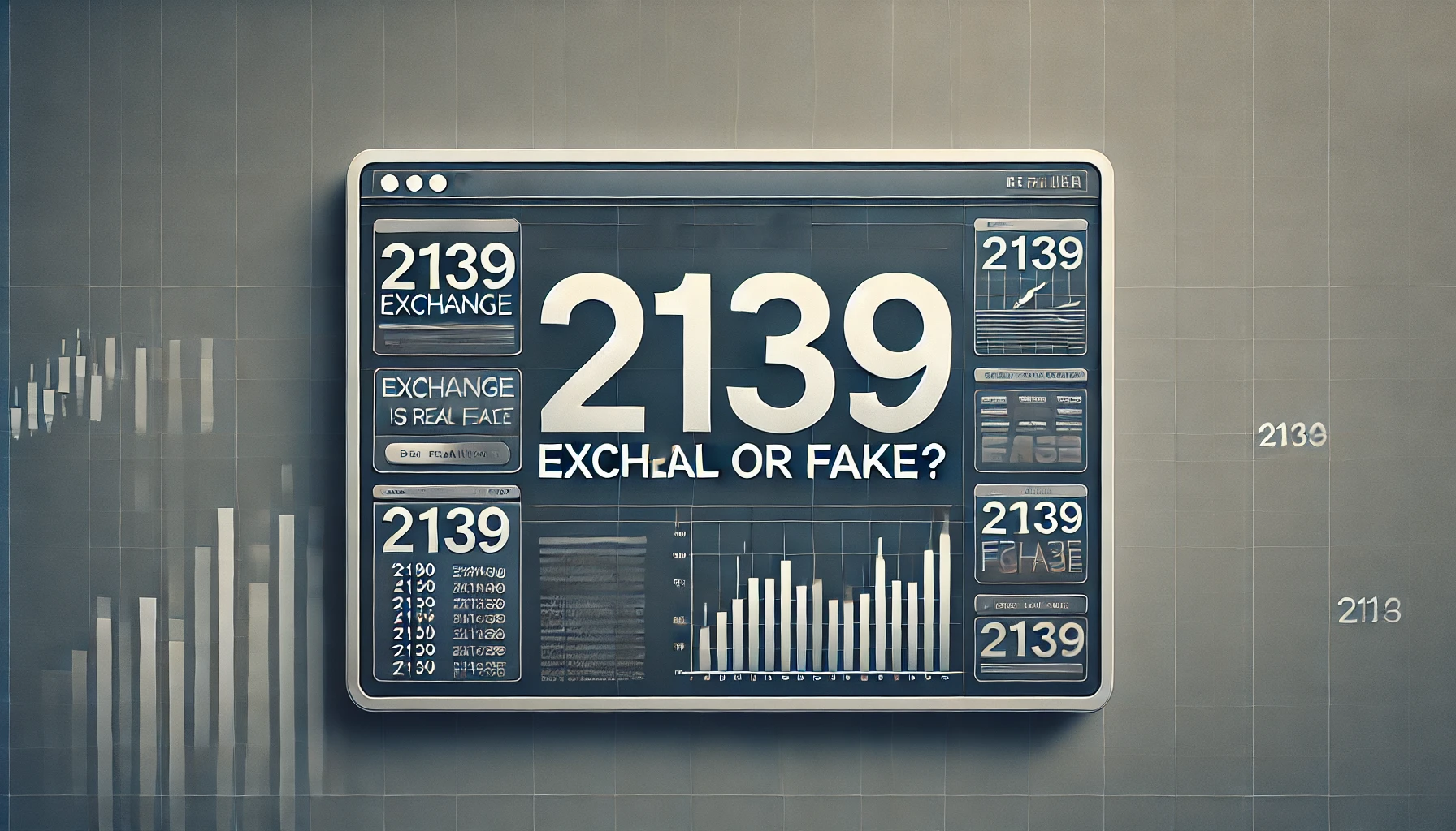 2139 Exchange is Real or Fake? Article Featured Image with Exchange Interface Background