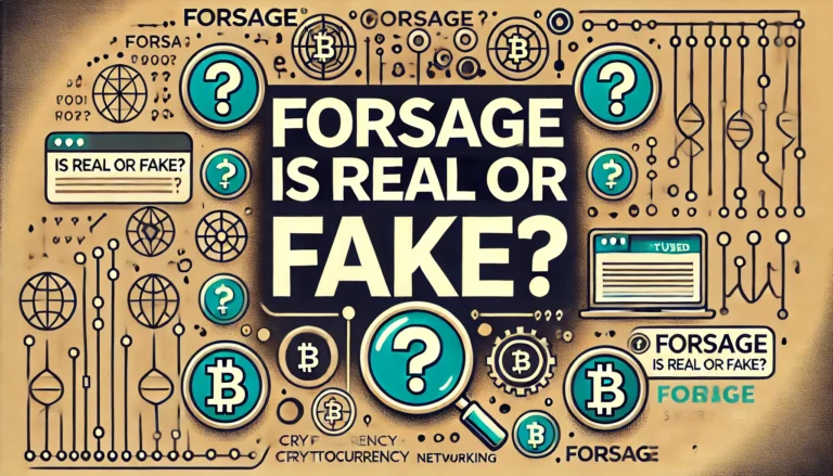 Featured image for the article "Forsage is real or fake?" with investigation-themed symbols and bold heading text.