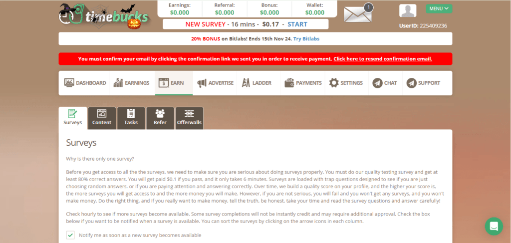 Screen shot Homepage of official website of Timebucks