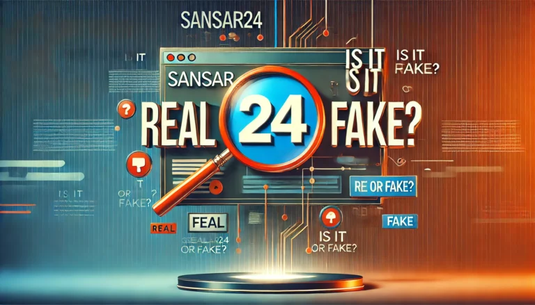 Featured image for the article 'Sansar24: Is it Real or Fake?' showcasing elements of authenticity and deception.