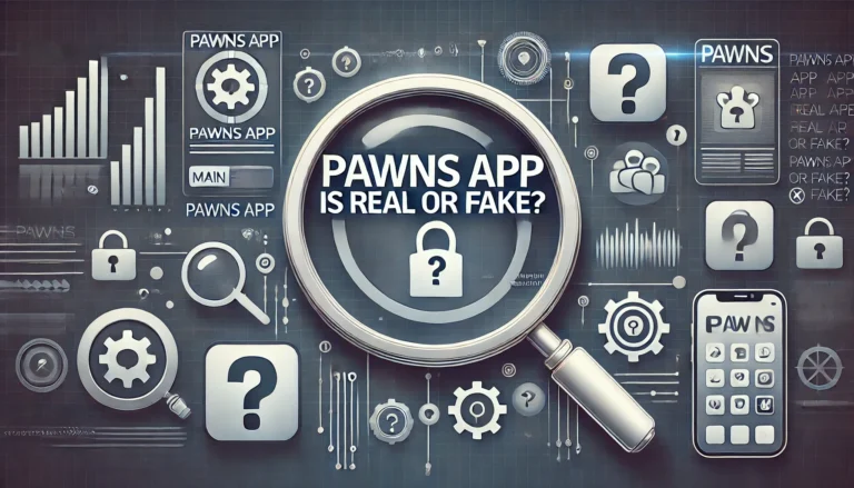 Featured image for article 'Pawns App is Real or Fake?' with investigation-themed graphics.