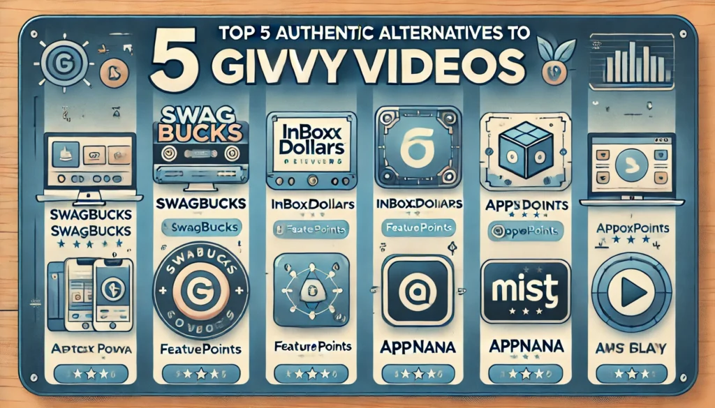 Top 5 Authentic Alternatives to Givvy Videos: Swagbucks, InboxDollars, FeaturePoints, AppNana, Mistplay